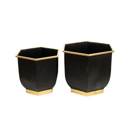 ΜΕΤΑΛΛΙΚΑ ΣΕΤ 2 ΚΑΣΠΩ ΠΟΛΥΓΩΝΙΚΑ ΜΑΥΡΑ ΧΡΥΣΑ 39,5Χ34Χ31,5ΕΚ ΚΑΙ 35,5Χ29Χ28,5ΕΚ