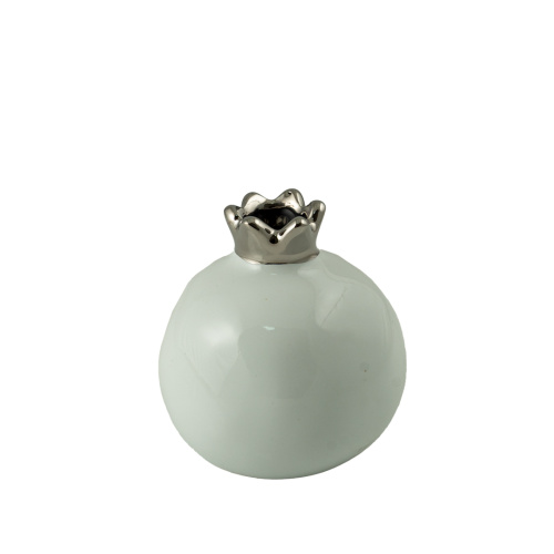 ΔΙΑΚΟΣΜΗΤΙΚΟ ΚΕΡΑΜΙΚΟ ΡΟΔΙ ΛΕΥΚΟ ΜΕ ΑΣΗΜΙ ΤΕΛΕΙΩΜΑ 10ΕΚ